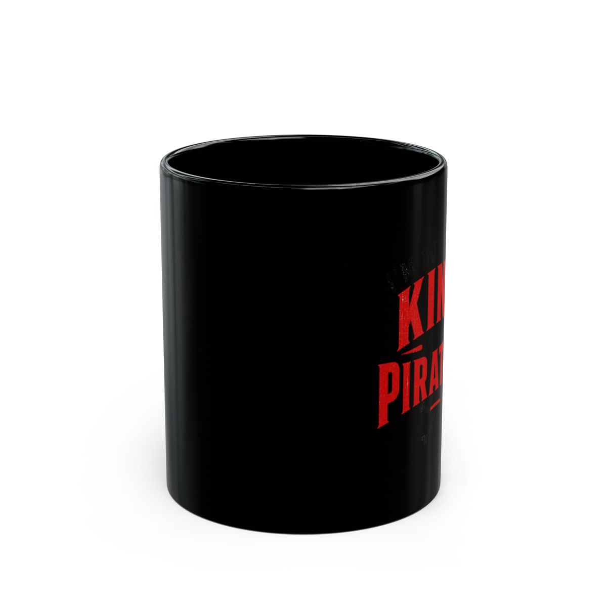 One Piece "m gonna be King of the Pirates!" Black Mug - alternate angle 1, merchandise