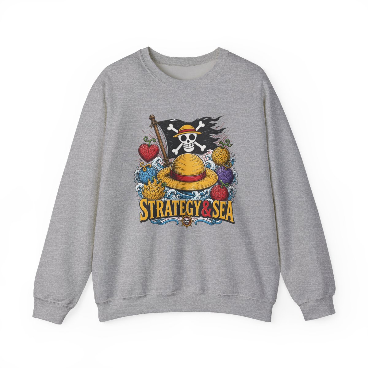One Piece "STRATEGY & SEA" Crewneck - alternate angle 2, merchandise