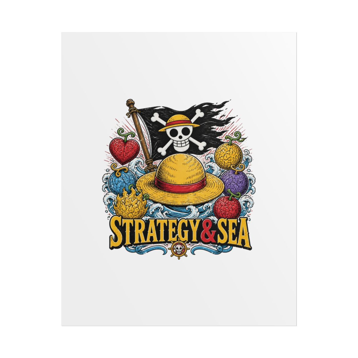One Piece "STRATEGY & SEA" Poster - Official Posters & Wall Art merchandise
