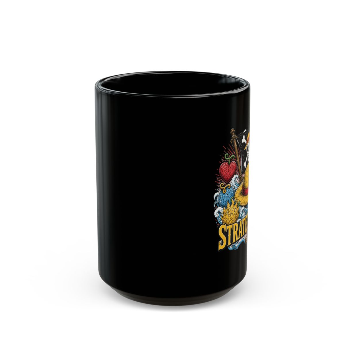 One Piece "STRATEGY & SEA" Black Mug - alternate angle 1, merchandise
