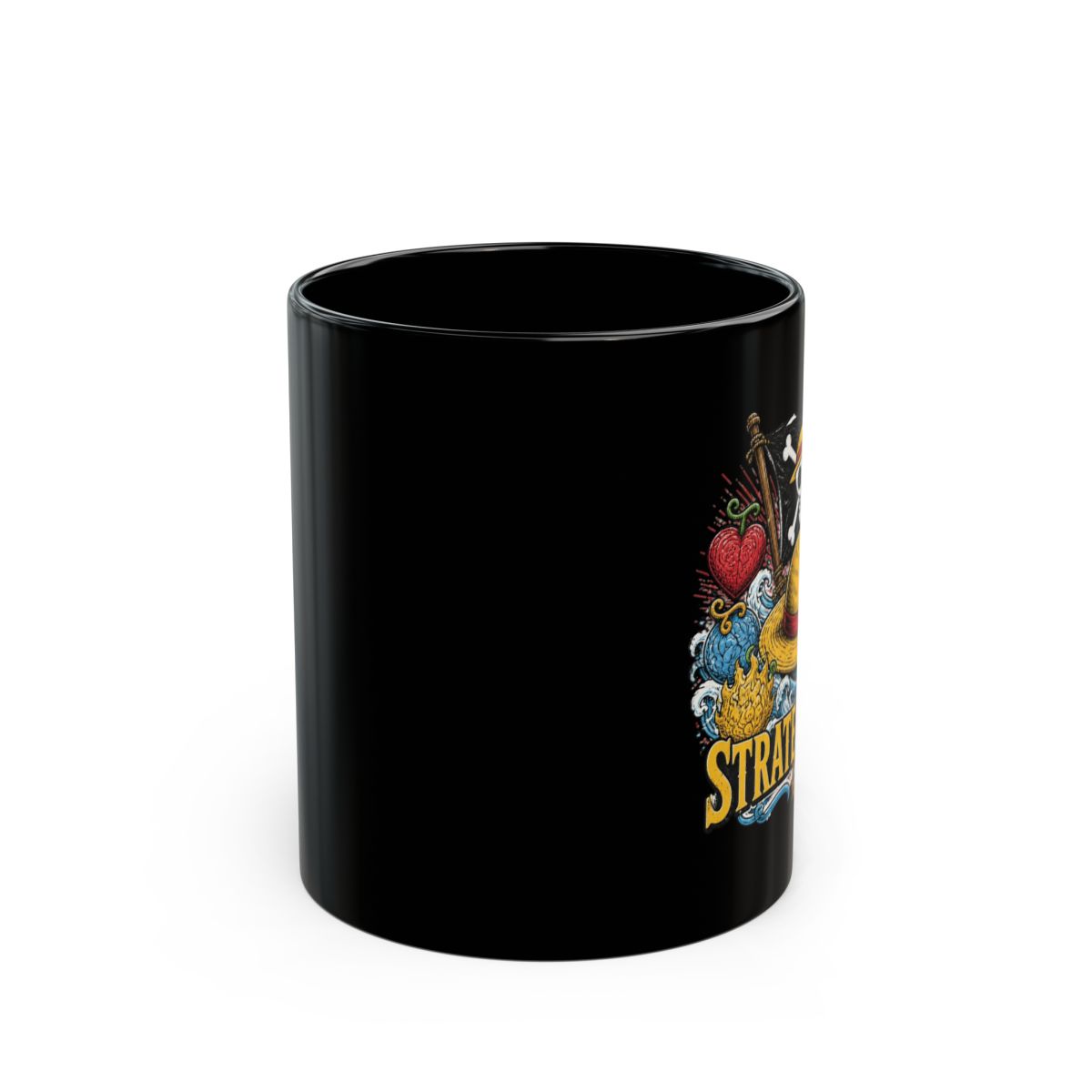 One Piece "STRATEGY & SEA" Black Mug - alternate angle 2, merchandise
