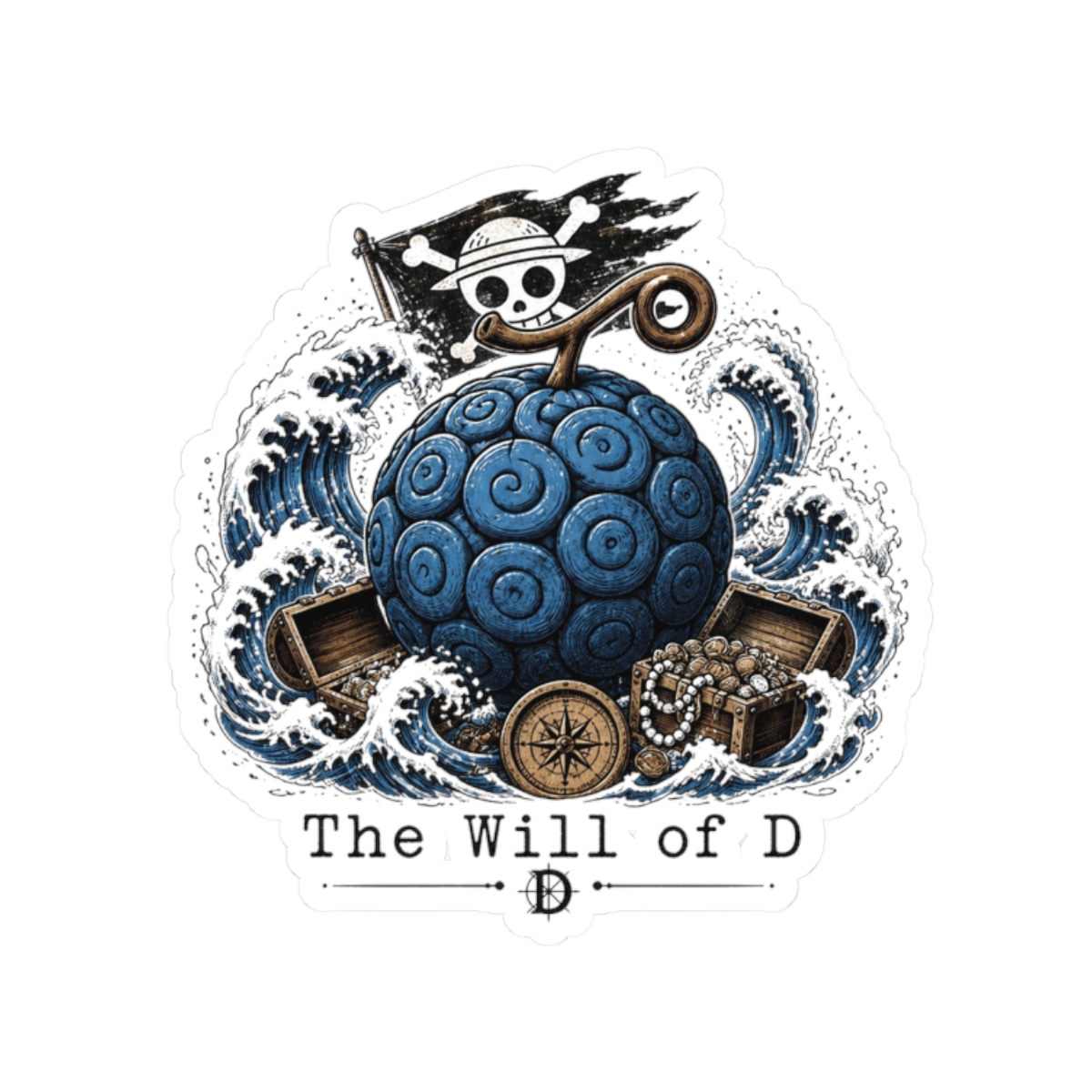 One Piece "The Will of D" Sticker - Official Stickers merchandise