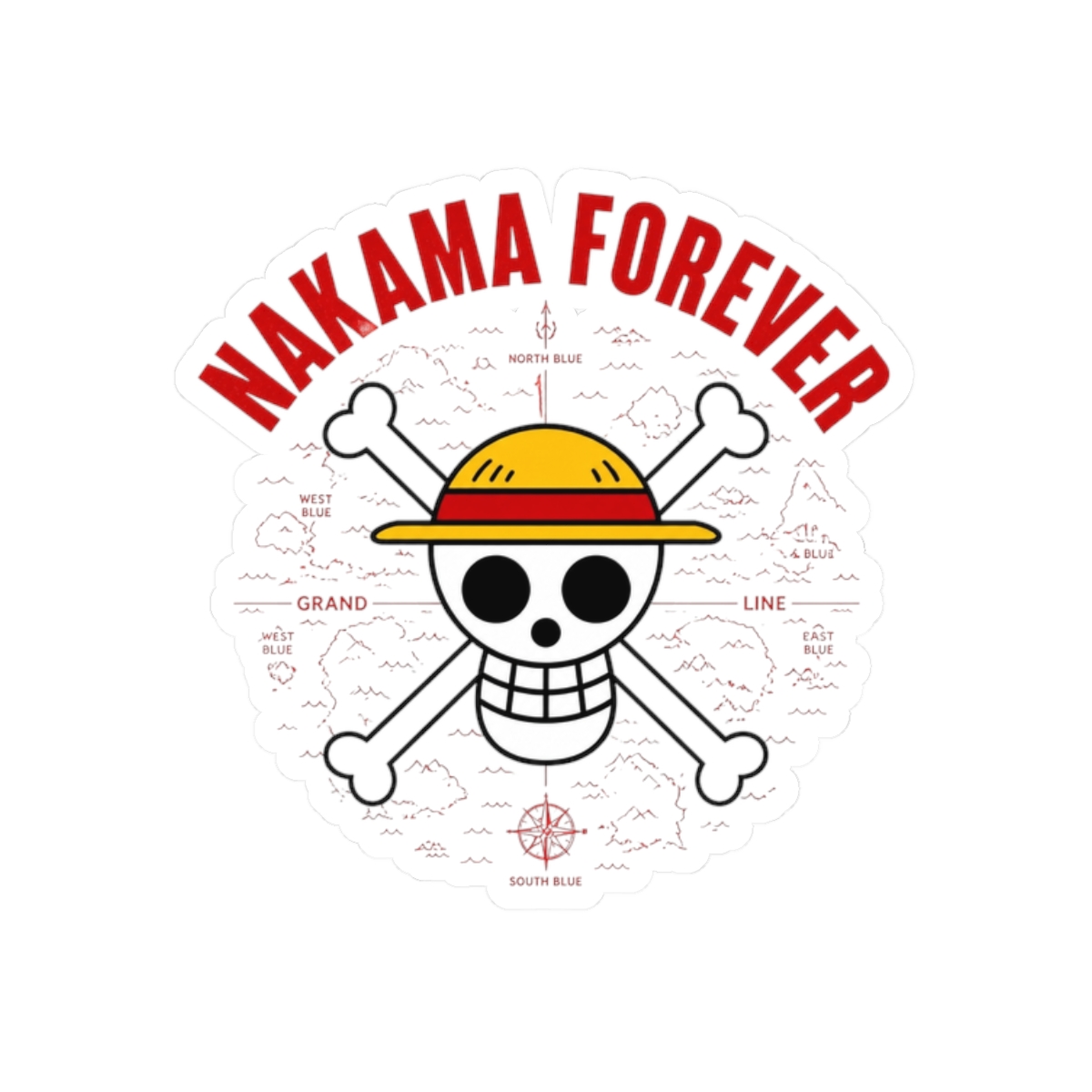 One Piece "Nakama Forever" Sticker - Official Stickers merchandise
