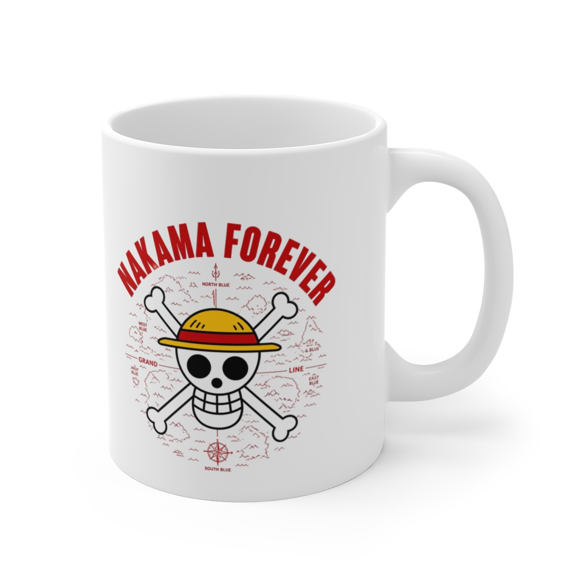 One Piece "Nakama Forever" White Mug