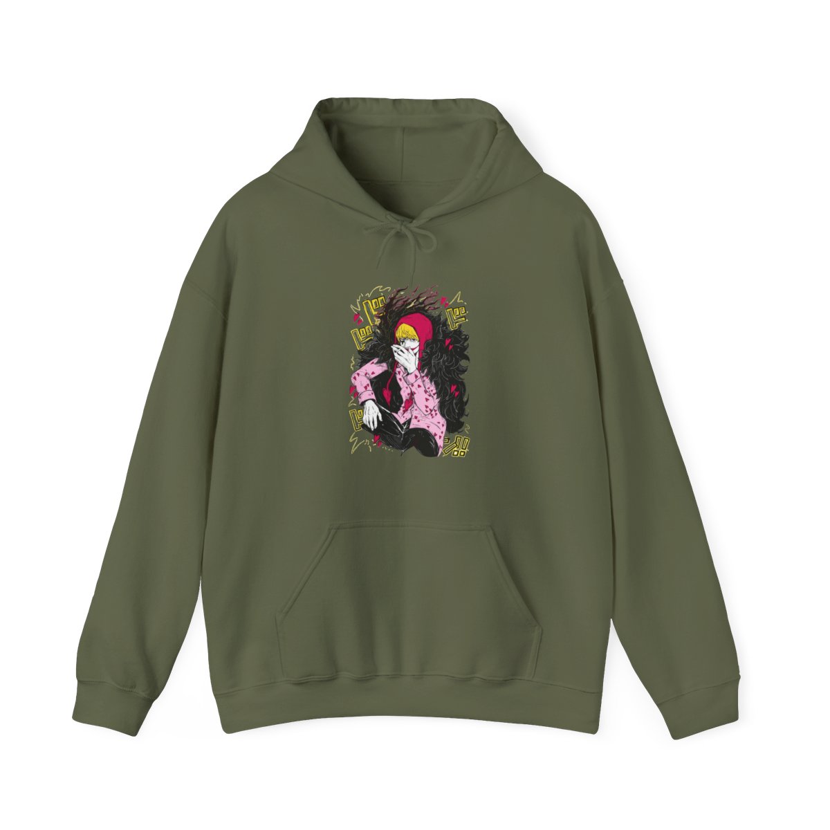 Corazon Hoodie One Piece Anime Donquixote Rosinante - alternate angle 2, merchandise