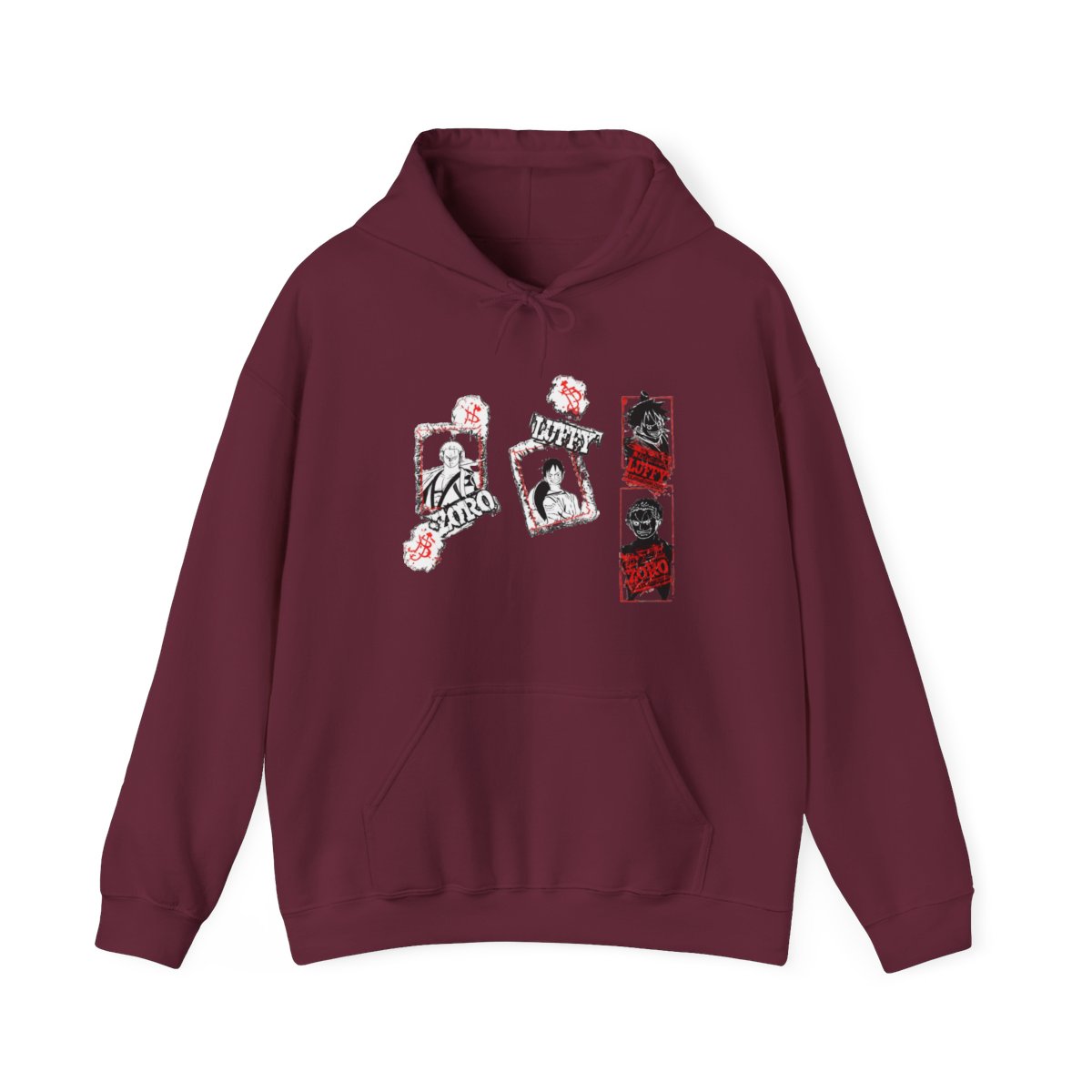 One Piece - Luffy and Zoro Fleece Hoodie - Crunchyroll Exclusive - alternate angle 4, merchandise