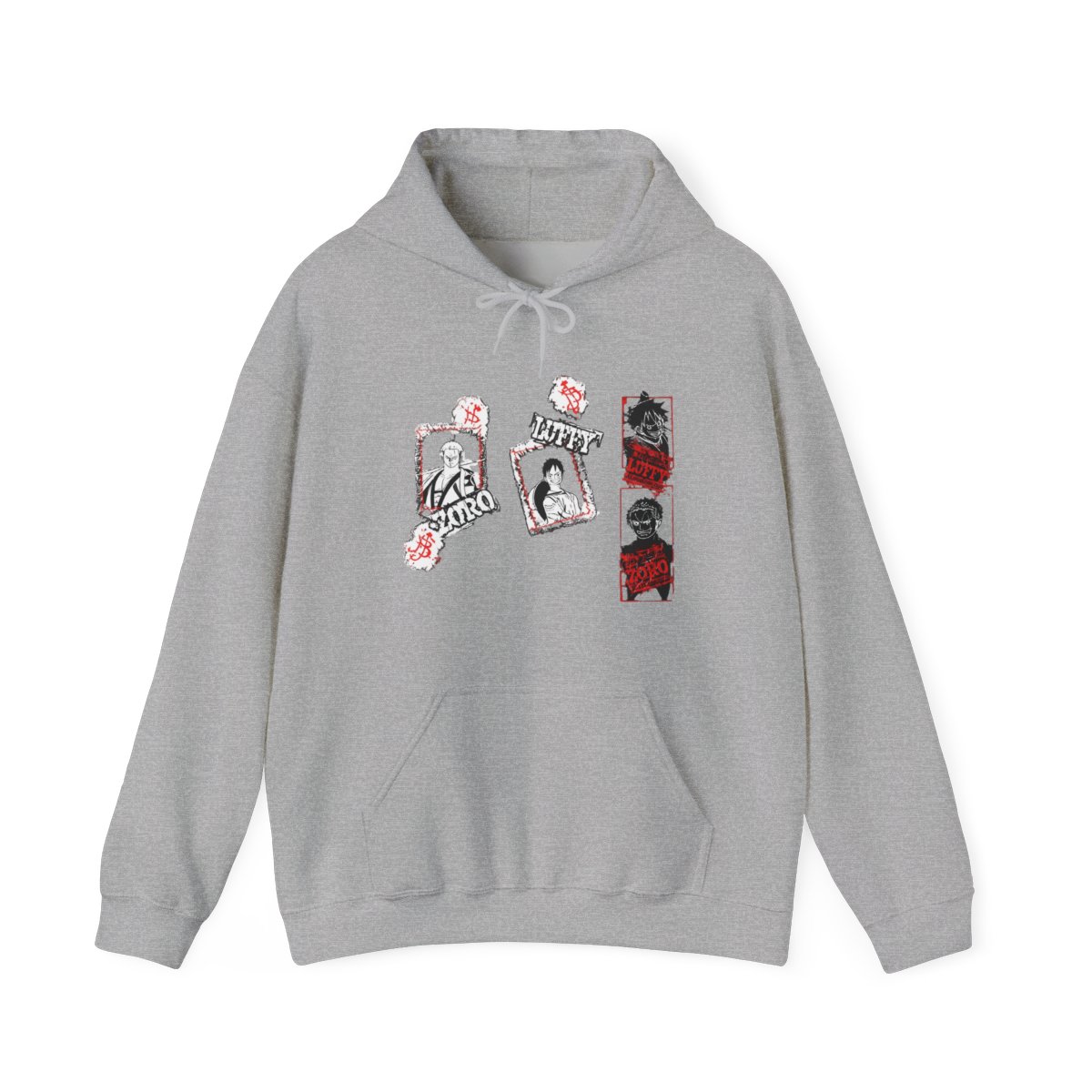 One Piece - Luffy and Zoro Fleece Hoodie - Crunchyroll Exclusive - alternate angle 2, merchandise