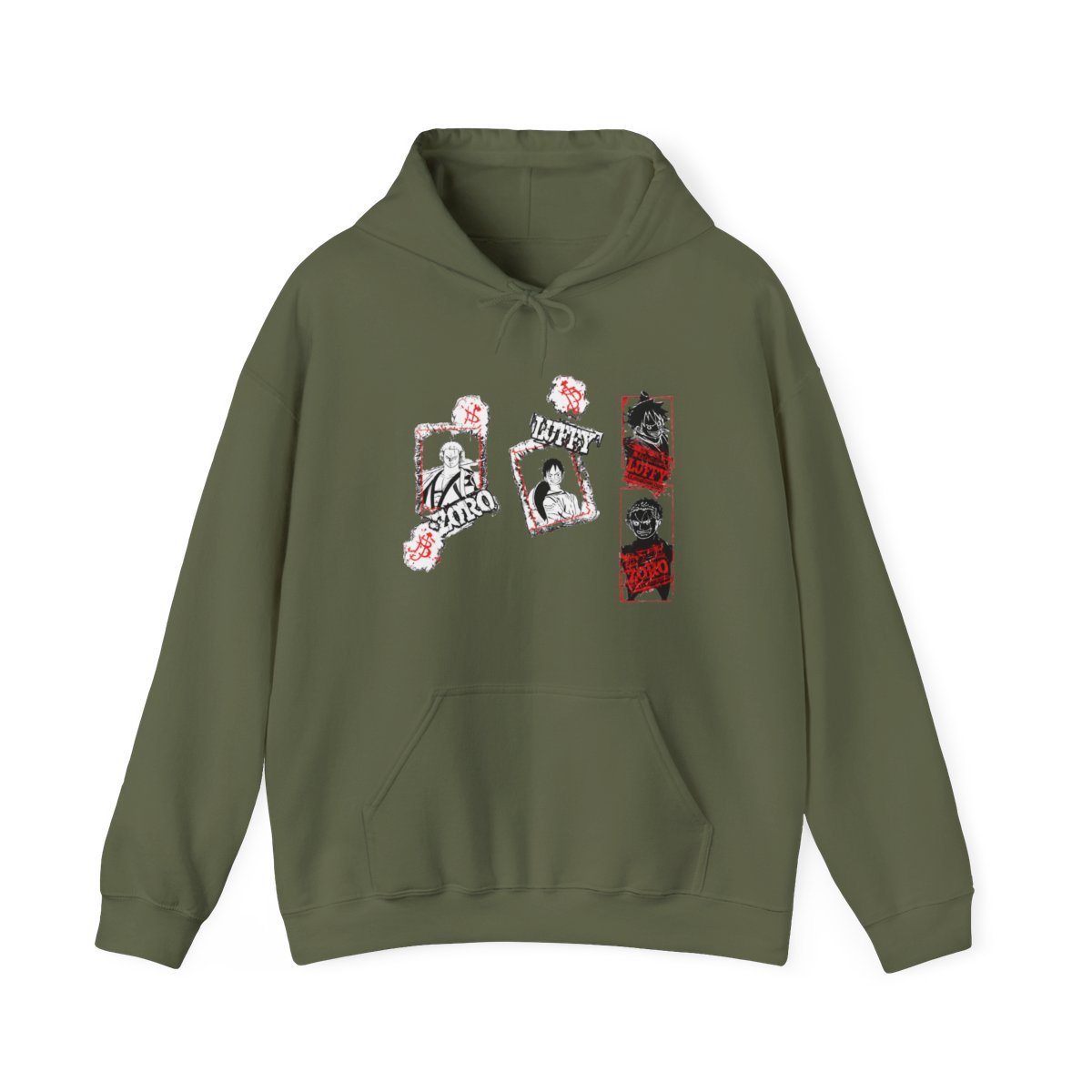 One Piece - Luffy and Zoro Fleece Hoodie - Crunchyroll Exclusive - alternate angle 5, merchandise
