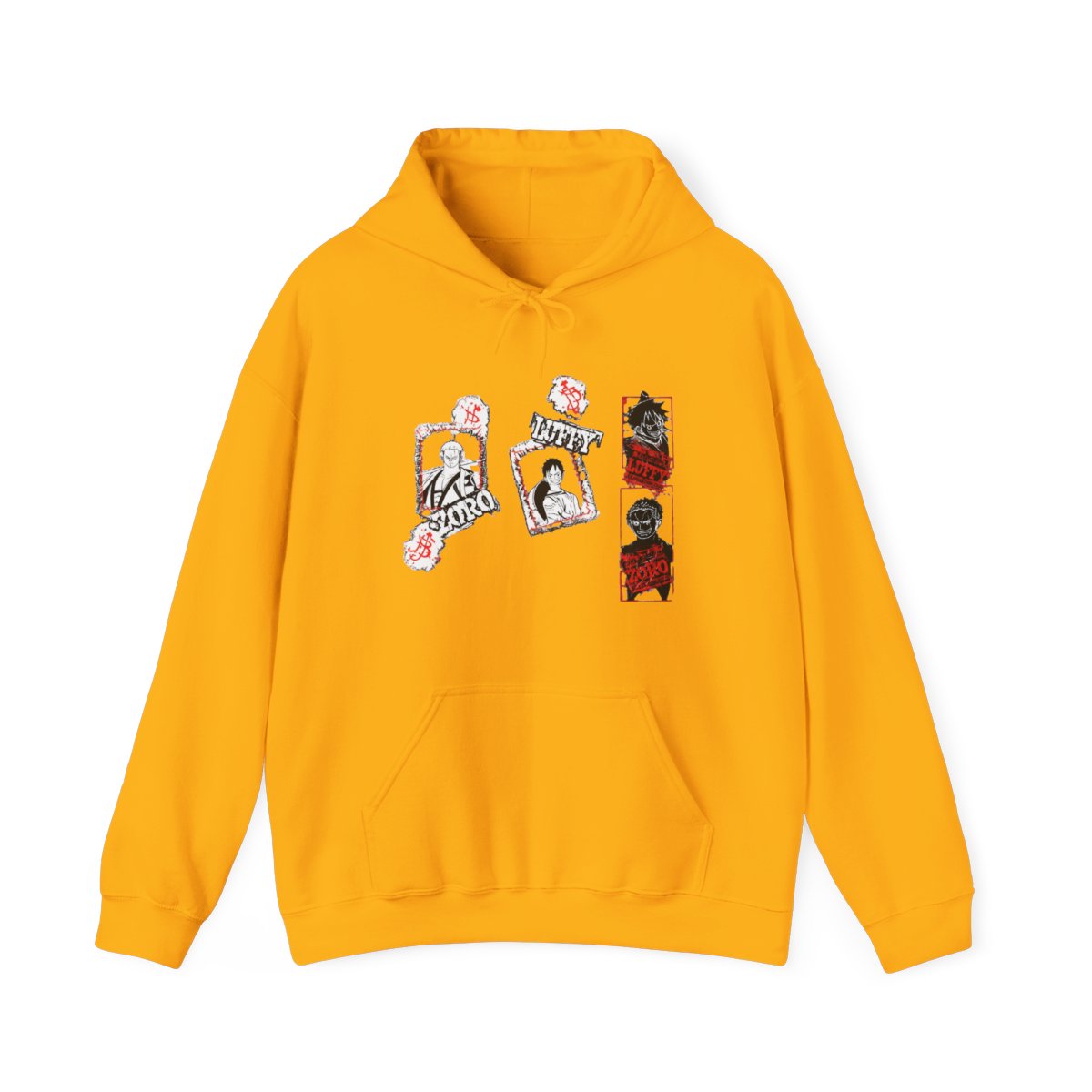 One Piece - Luffy and Zoro Fleece Hoodie - Crunchyroll Exclusive - alternate angle 3, merchandise
