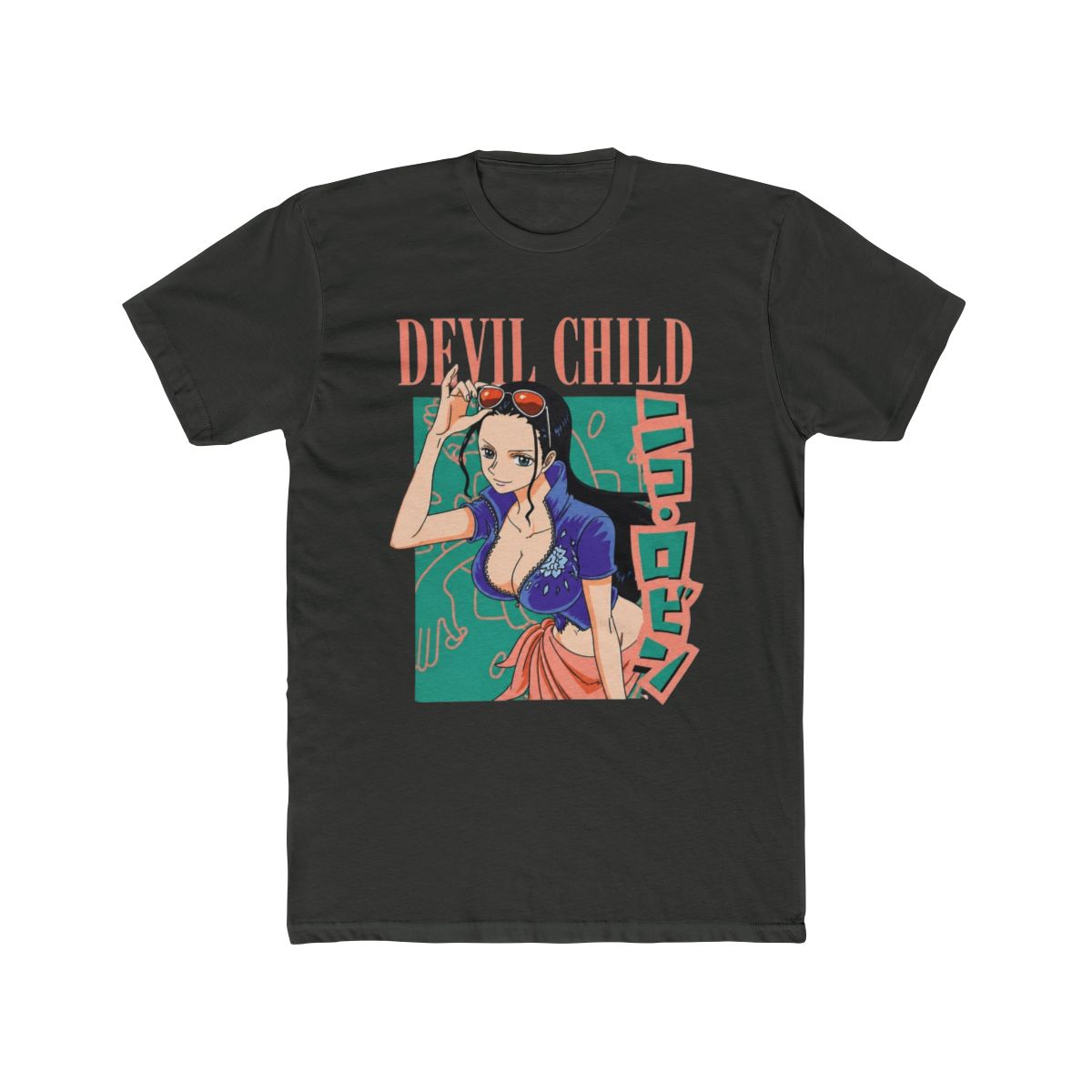One Piece - Robin Devil Child Short Sleeve T Shirt - alternate angle 5, merchandise