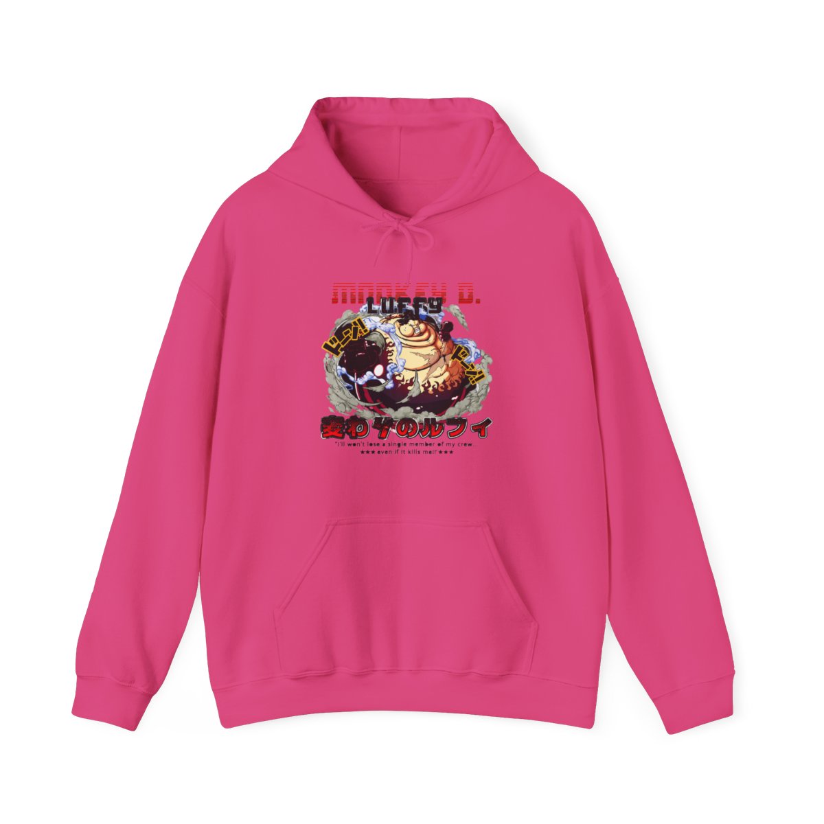 Monkey D. Luffy Hoodie One Piece Gear Fourth Anime Streetwear - alternate angle 2, merchandise