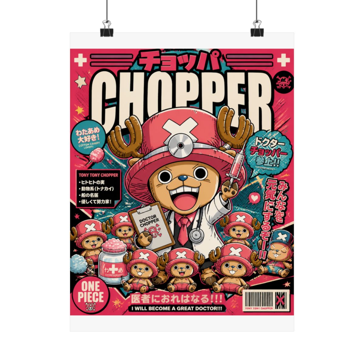 Chopper Hoodie One Piece Doctor Retro Pirate Hoodies - alternate angle 3, merchandise