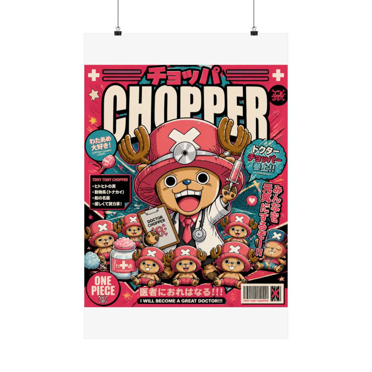 Chopper Hoodie One Piece Doctor Retro Pirate Hoodies - alternate angle 1, merchandise
