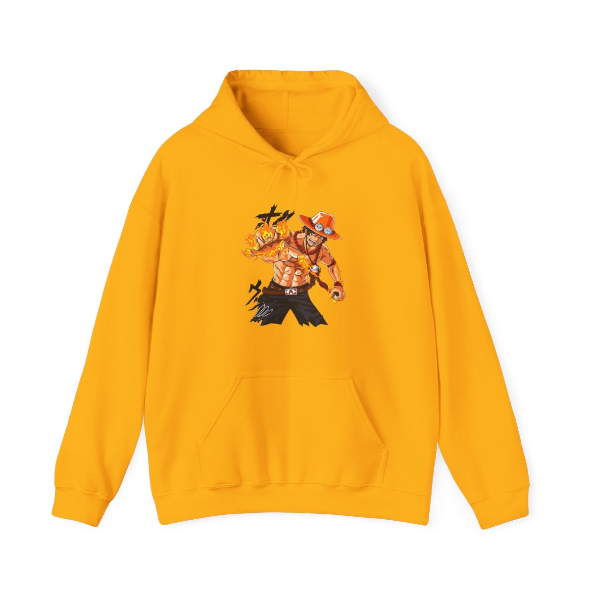 Portgas Ace Blaze Hoodie One Piece Ember Aura Flames - alternate angle 4, merchandise