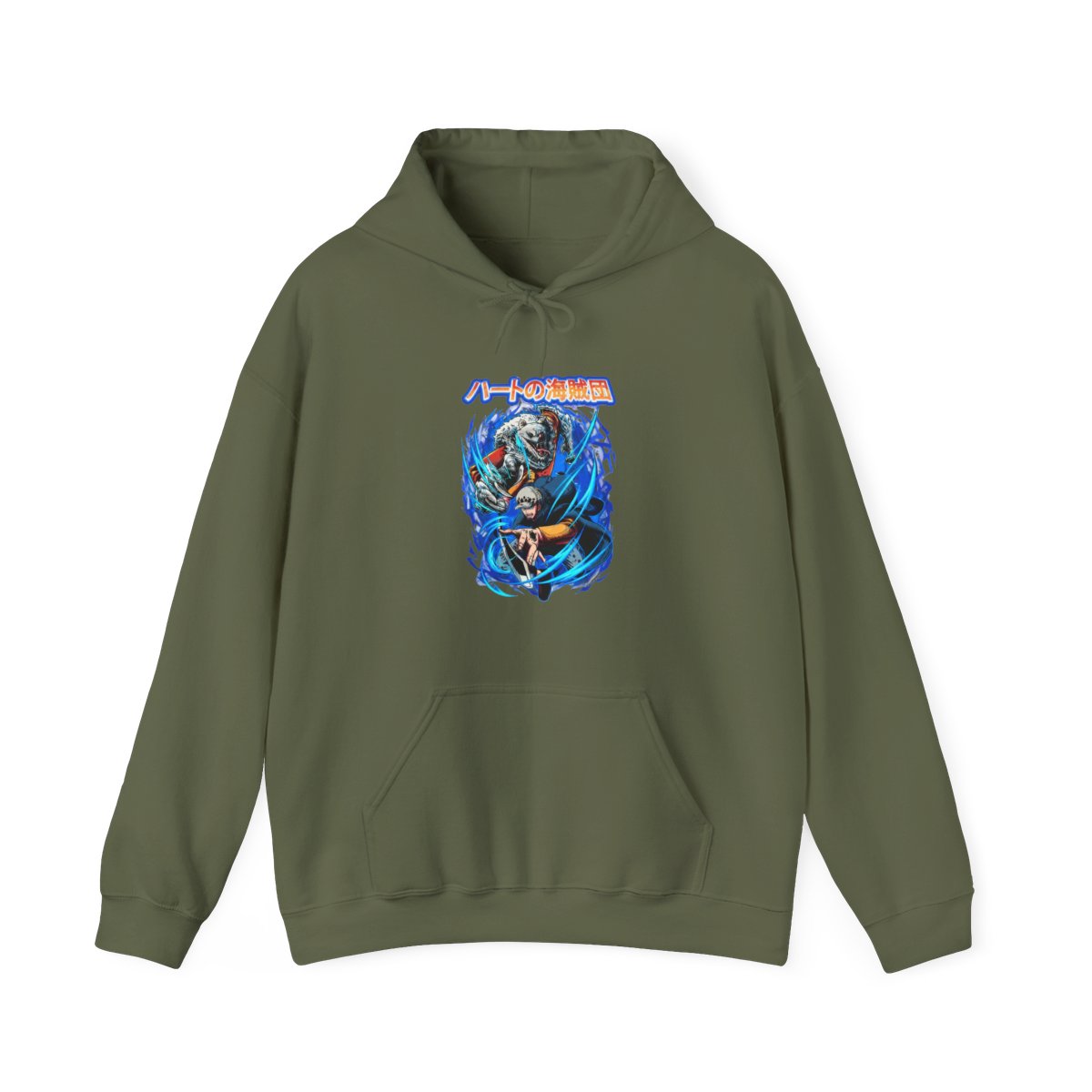 Trafalgar Law & Bepo One Piece Heart Pirates Hoodie - alternate angle 3, merchandise