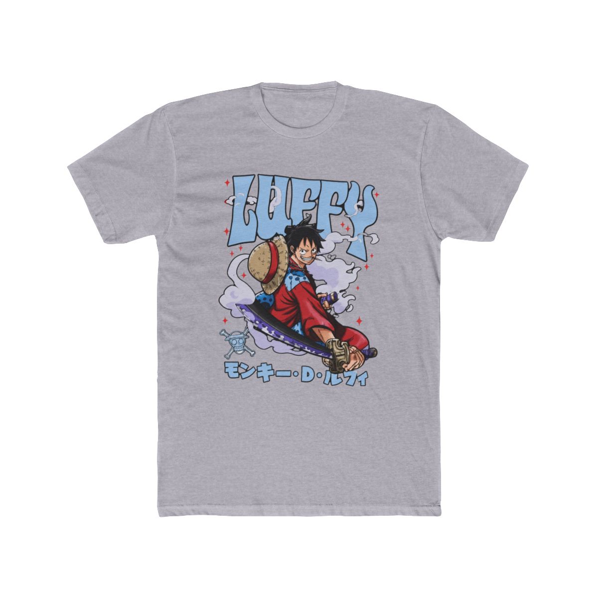 One Piece Luffy Samurai Sword Puff Print T Shirt
