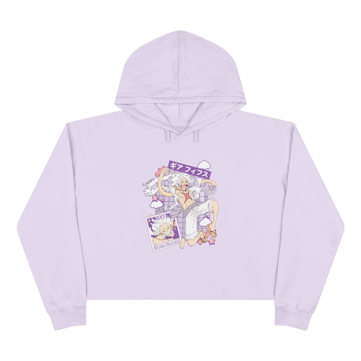 One Piece Gear 5 Luffy Girls Crop Hoodie - alternate angle 4, merchandise