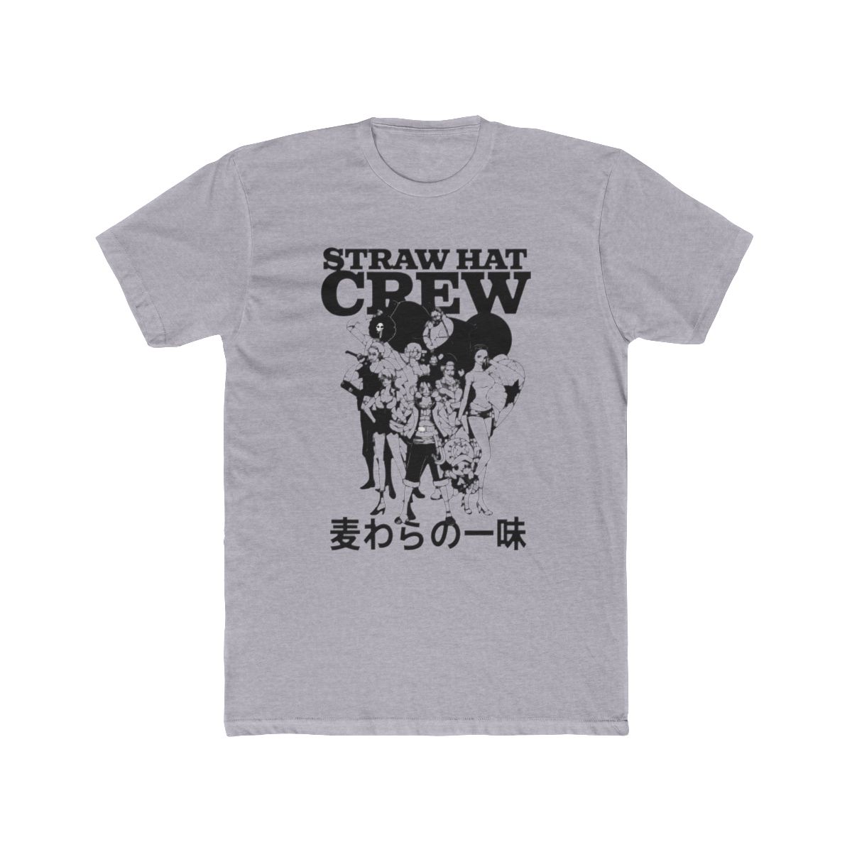 One Piece Black & White Straw Hats T Shirt - alternate angle 2, merchandise