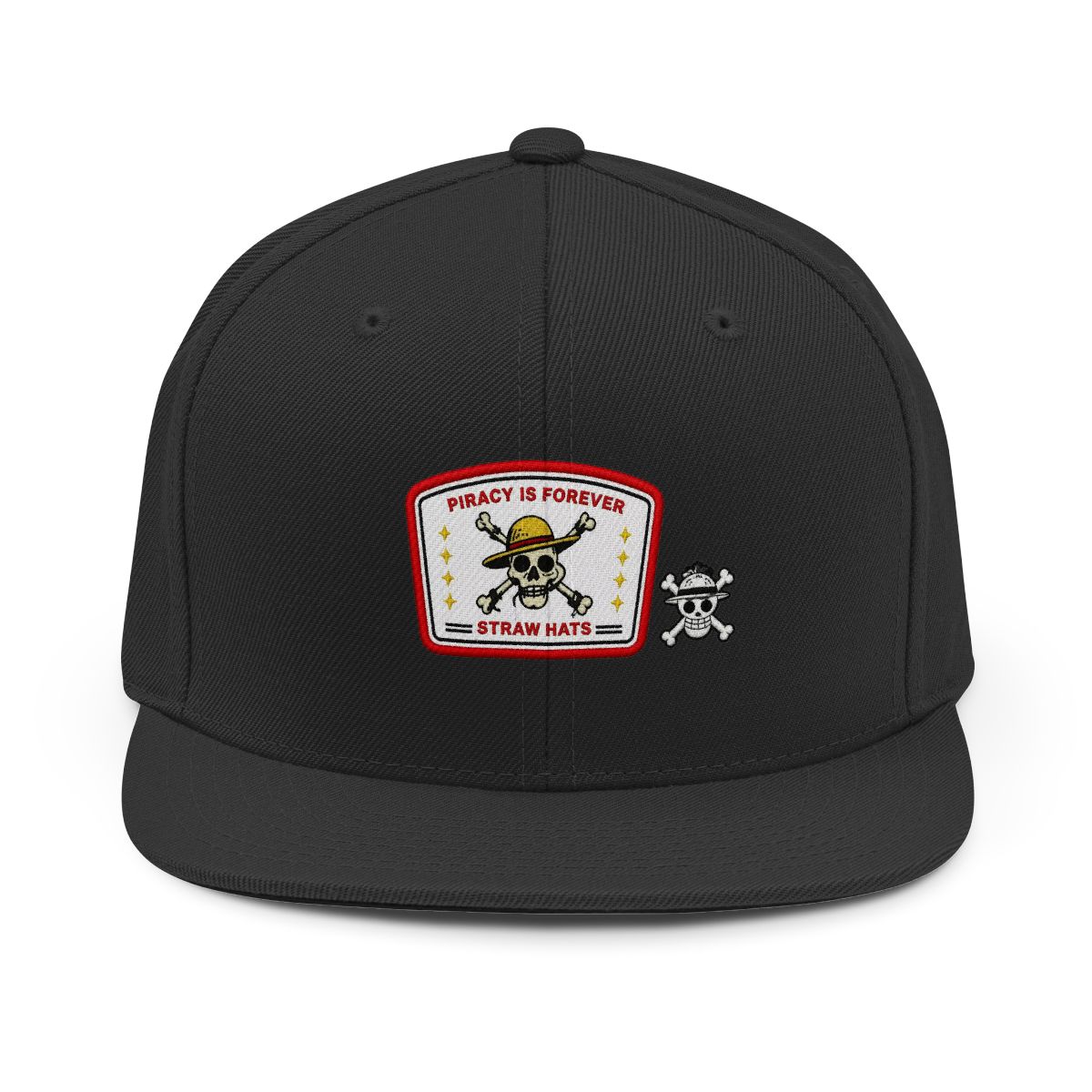 One Piece Jolly Roger Cord Snapback Hat - alternate angle 2, merchandise