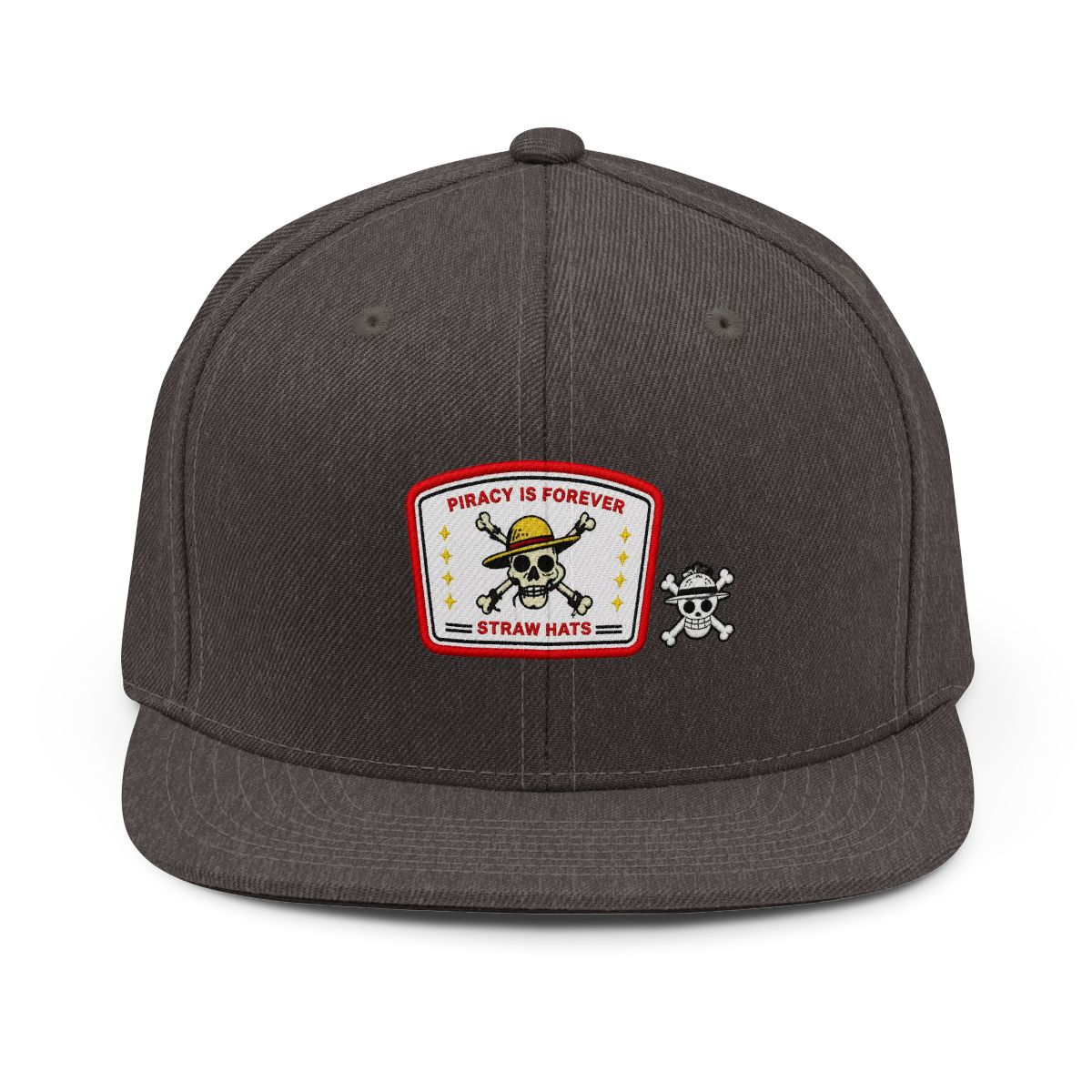 One Piece Jolly Roger Cord Snapback Hat - alternate angle 1, merchandise