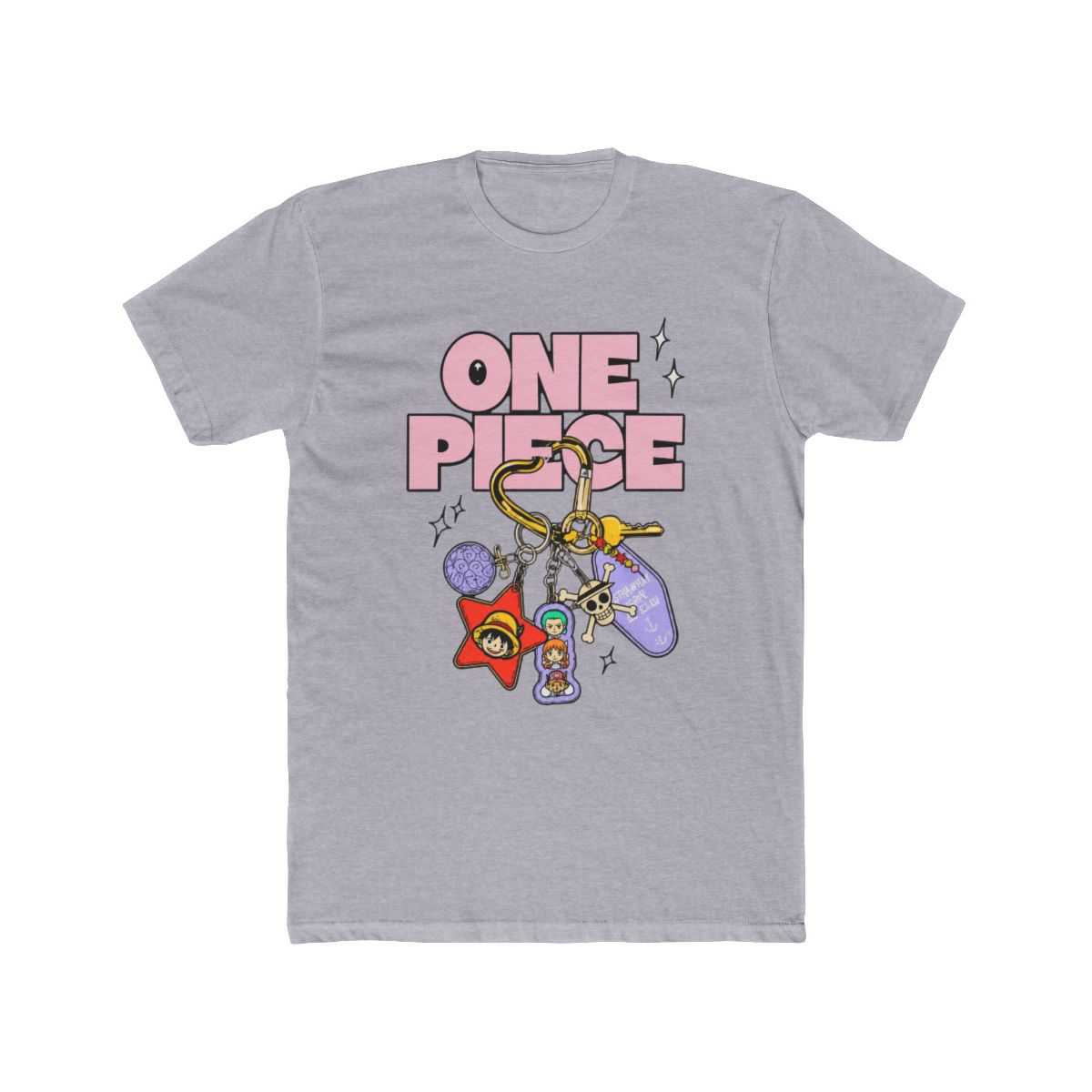 One Piece Group Trinket Charms T Shirt - alternate angle 3, merchandise