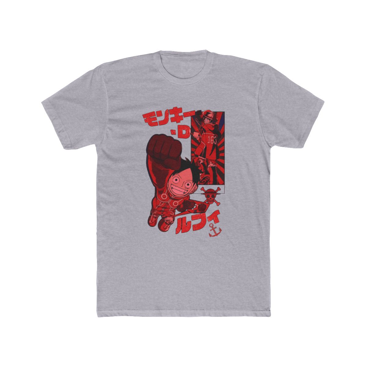 One Piece Luffy Tonal Red T Shirt - alternate angle 4, merchandise