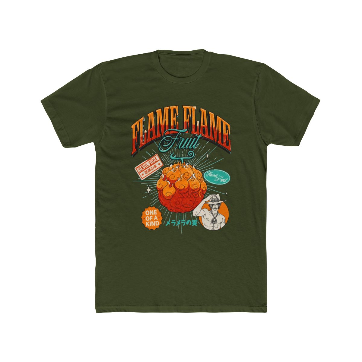 One Piece Flame-Flame Fruit Ace T Shirt - alternate angle 2, merchandise